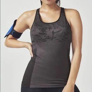Fabletics Eliza Seamless Tank Black/Gray/Pink Small New NWT